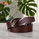 BGL1 Men’s Genuine Leather Belt with Automatic Z Buckle