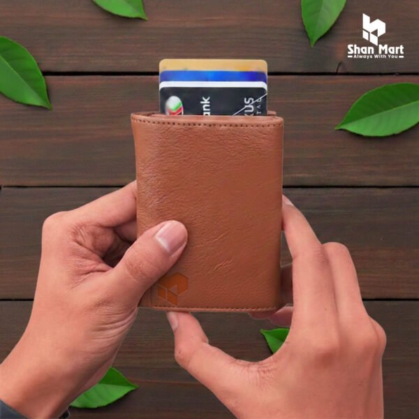 SWG2 SnapVault Pro – RFID Genuine Leather Pop-Up Wallet